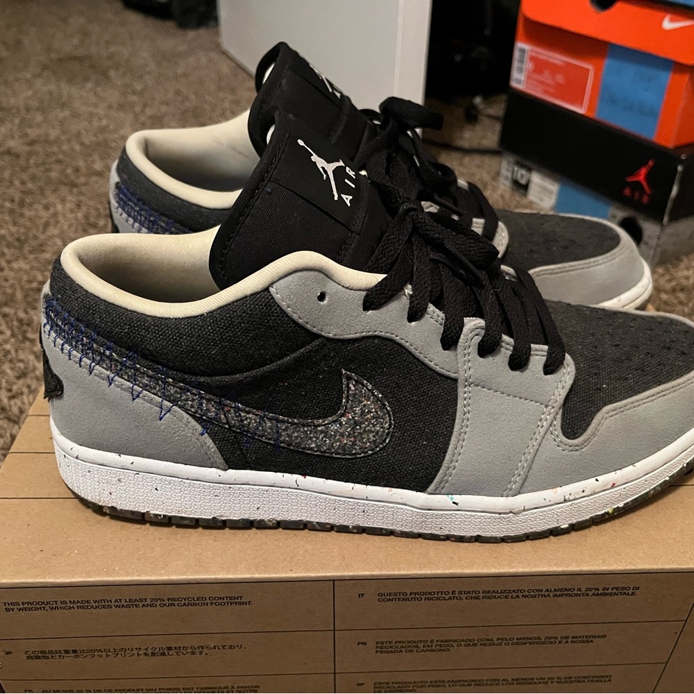 Air Jordan Low SE “Crater” Sneakers - Black and Gray